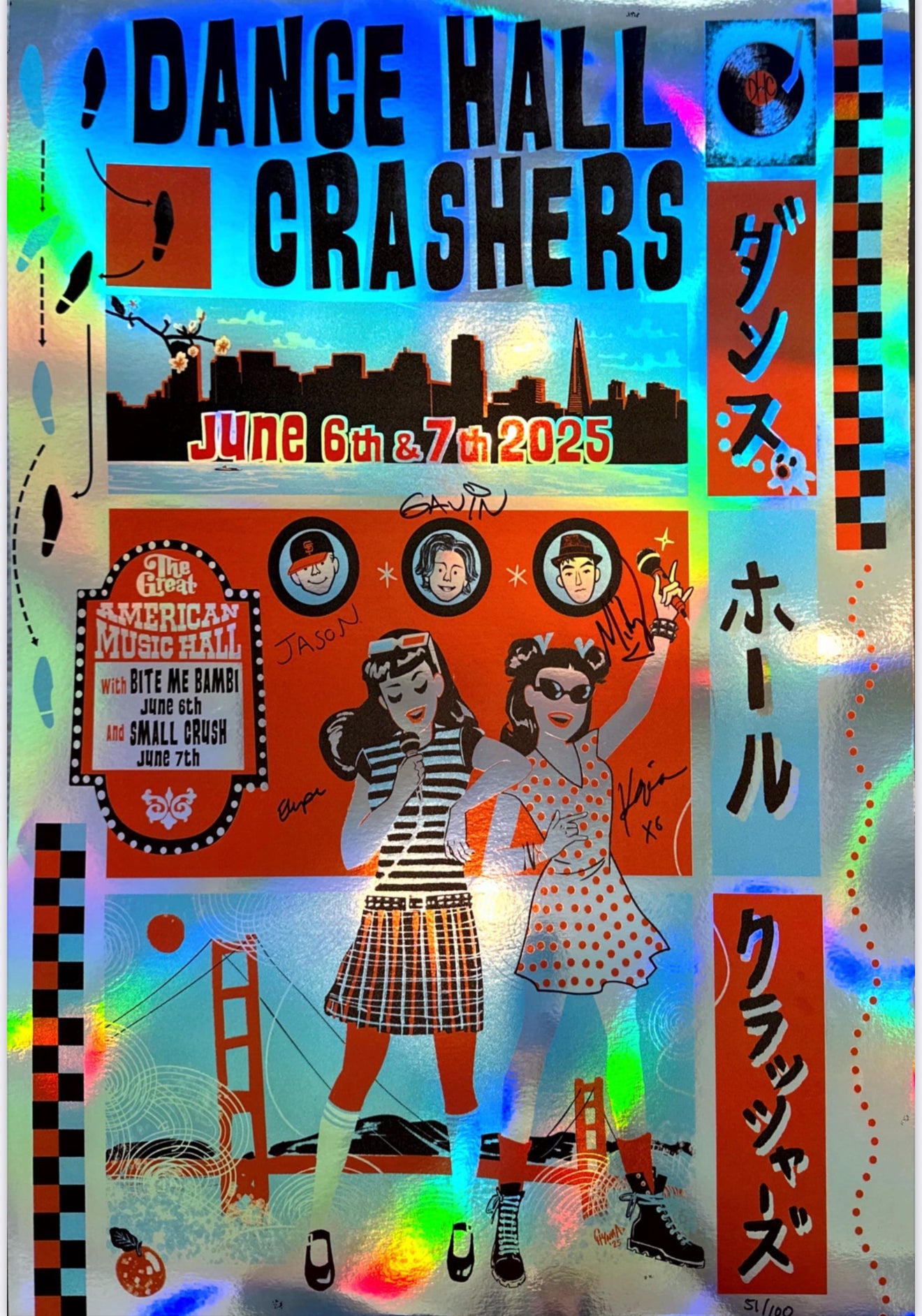 Dance Hall Crashers Limited/Numbered and Signed Foil Print