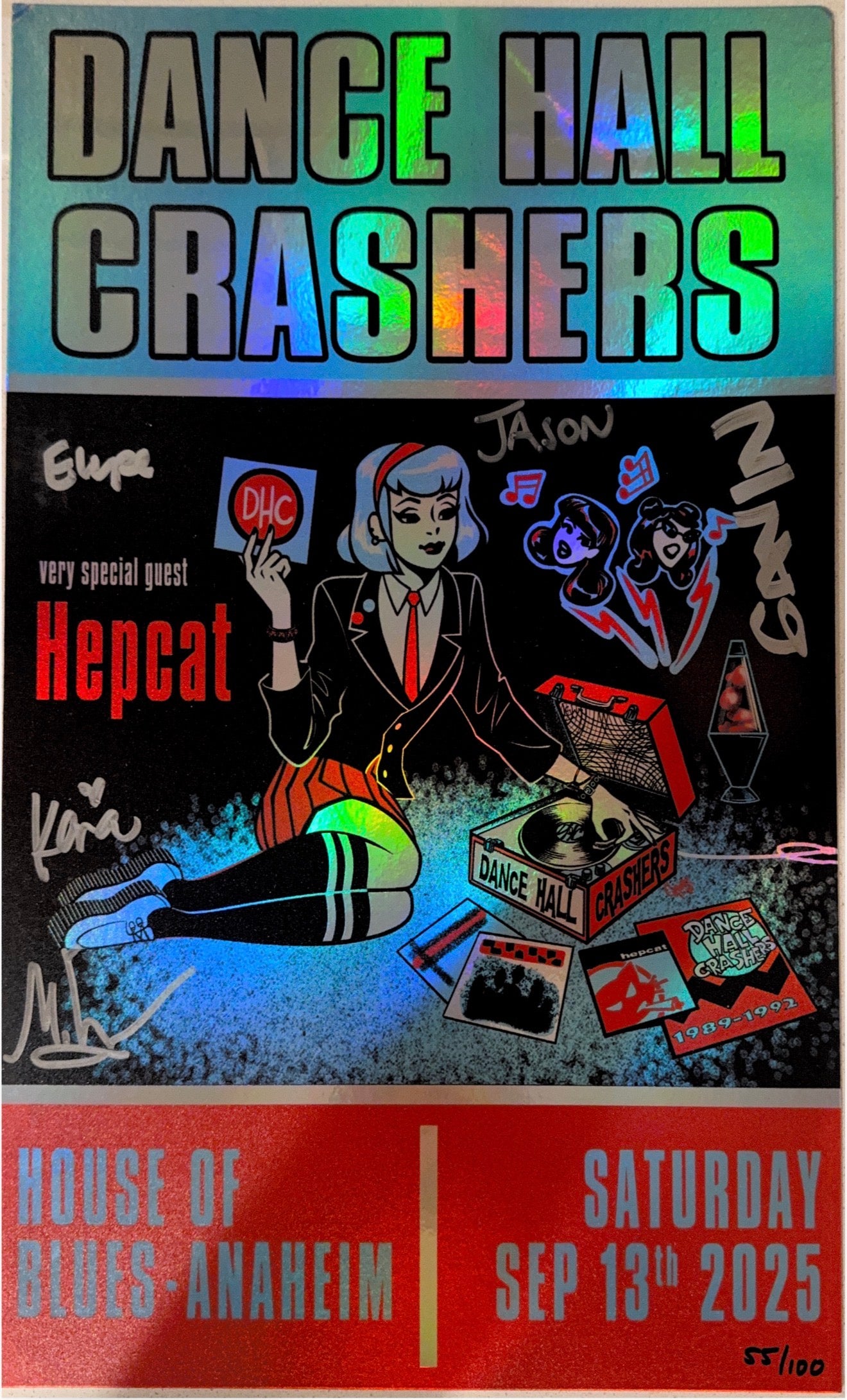 Dance Hall Crashers - Anaheim Poster - Foil Limited, Numbered and Signed