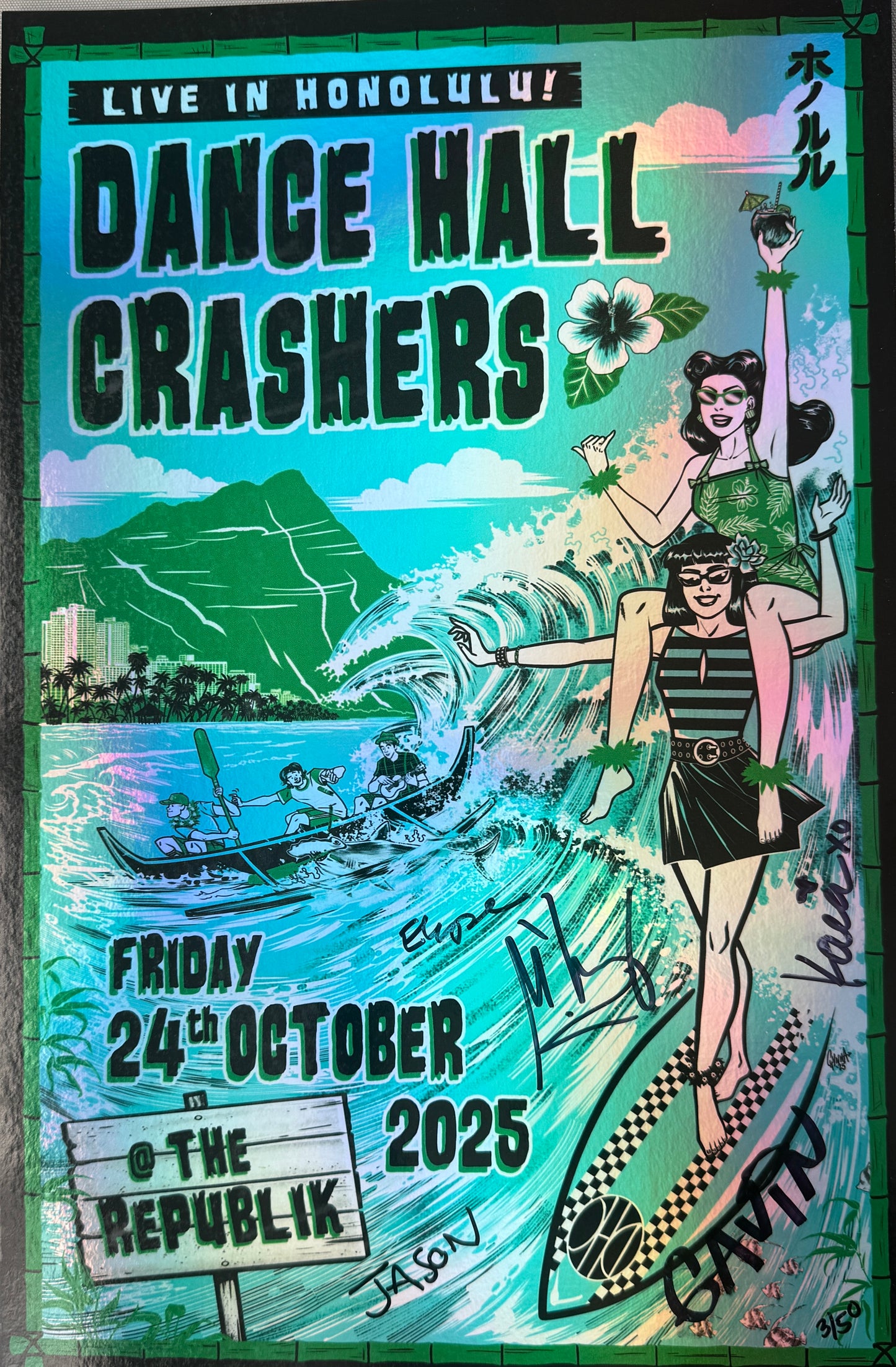 Dance Hall Crashers - Exclusive Limited Edition Foil Numbered and Signed Poster
